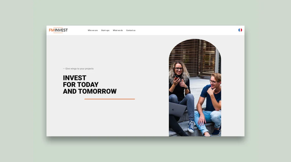 Page site internet FM Invest